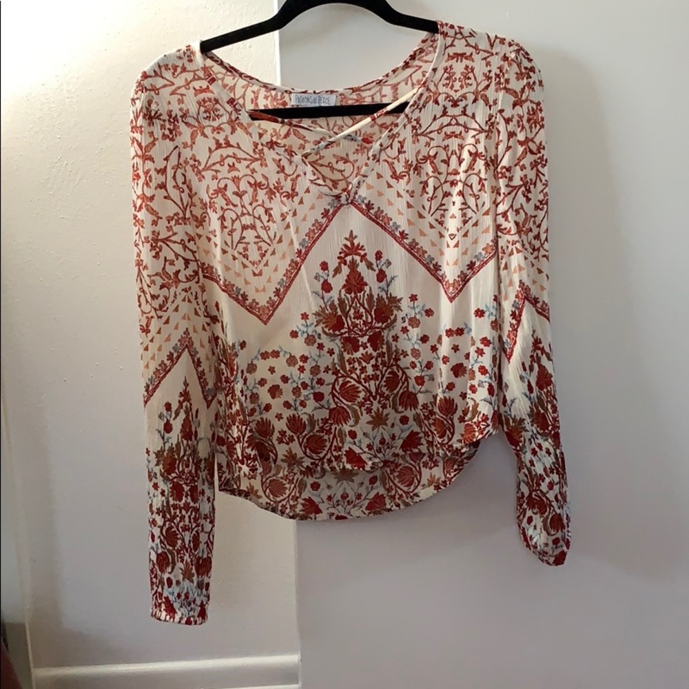 Pattered top similar to free people design
